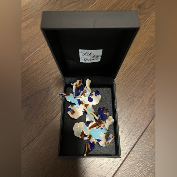 Saks Plastic Statement Earrings. Never worn. - Picture 2 of 2